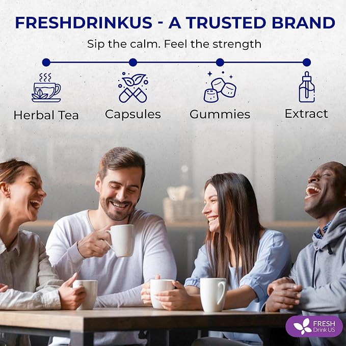 FreshDrinkUS, Premium Liver Detox Tea Bags | 60 Count | Eco-Conscious Corn Fiber Tea Bags | Ayurvedic Stomach Relief & Liver Support | Vegan, Caffeine Free, Kosher