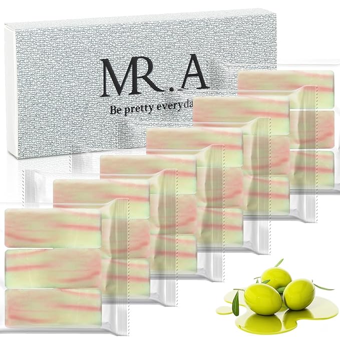 23pcs Handmade Travel Soap, Mini Olive Hand Soap Individually Wrapped, Body Bath Gentle Bars Men Women, Travel Size Toiletries for Homeless and Hotel, Essentials Wash for Guest Bathroom