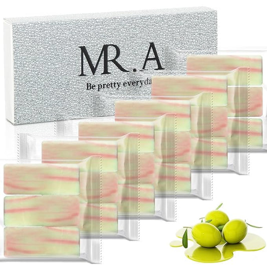 23pcs Handmade Travel Soap, Mini Olive Hand Soap Individually Wrapped, Body Bath Gentle Bars Men Women, Travel Size Toiletries for Homeless and Hotel, Essentials Wash for Guest Bathroom