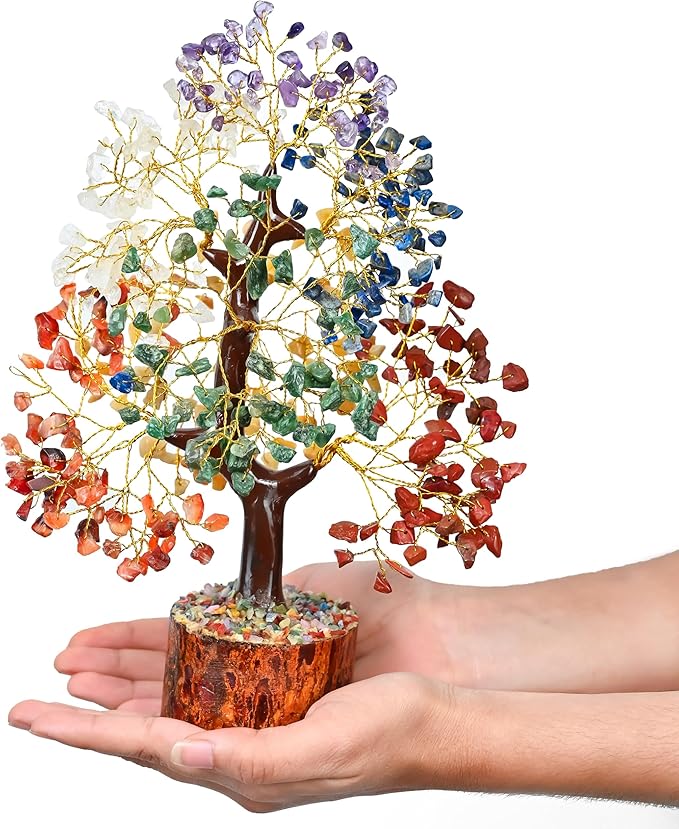 valentines day gifts 7 Chakra Healing Crystal Tree of Life, Feng Shui Crystal Tree for Good Luck, Helps in Positive Energy Reiki Healing Gifts for Women and Mom Birthday house warming gifts new home