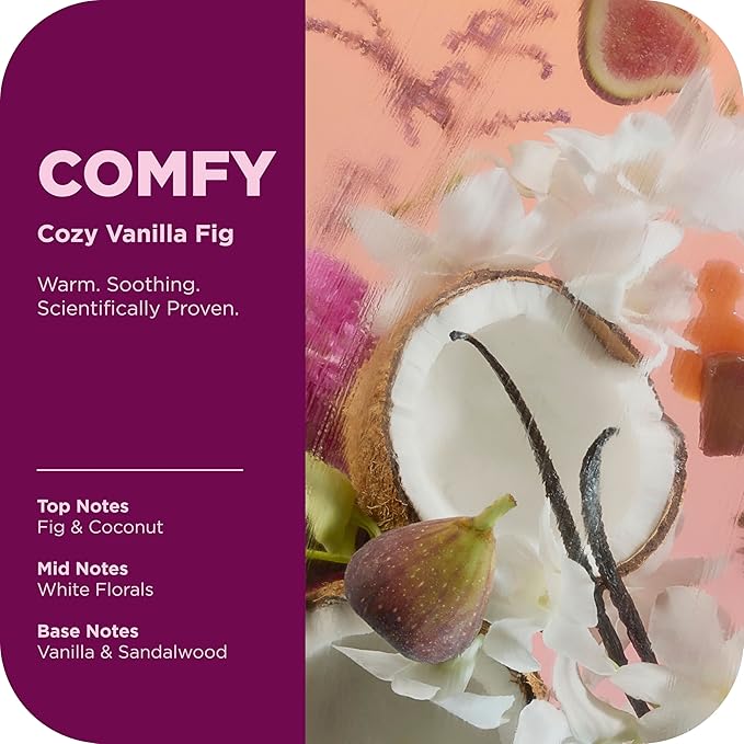 OLLY Body Wash Comfy Mood + Skin with ceramides, chamomile oil & vitamin E to Hydrate & Nourish Skin, Cozy Vanilla & Fig Scent 17 Fl Oz