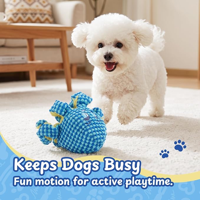 Interactive Dog Toy, Durable Bouncing Plush Octopus to Keep Dogs Busy
