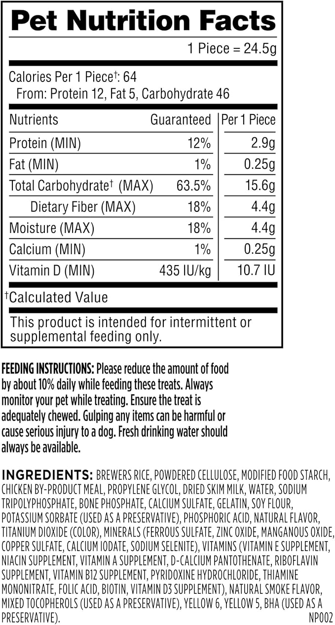 Milk-Bone Brushing Chews Original Chicken Flavor Daily Dental Dog Treats, Small/Medium, 19.6 Oz. Bag (Pack of 5)