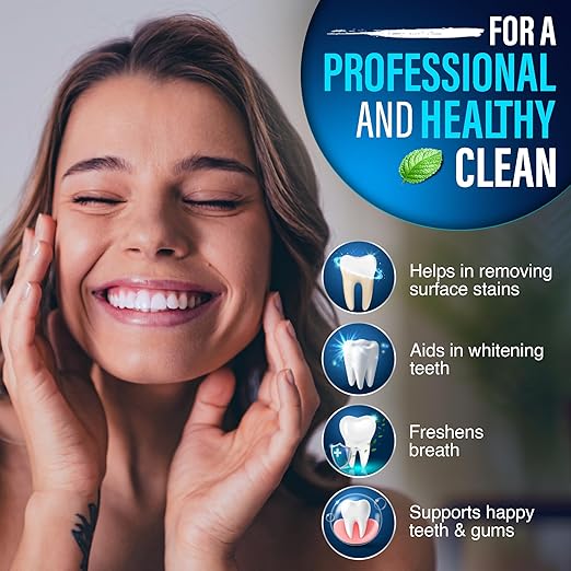 GuruNanda Oxyburst Teeth Whitening Mouthwash – Alcohol & Fluoride Free, with Hydrogen Peroxide & 7 Essential Oils, for On-The-Go Freshness, Wild Mint, 2x16 fl oz