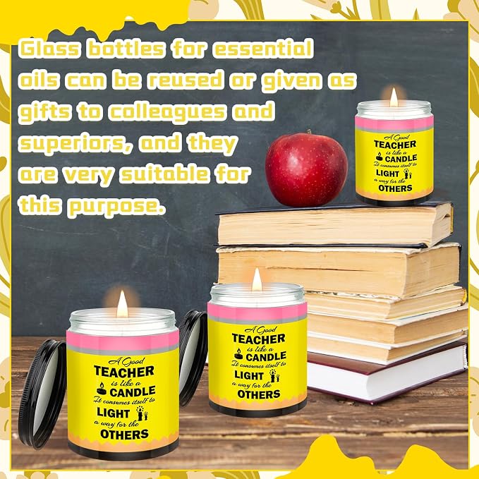 Teacher Appreciation Gifts Teacher Candle Pencil Designed Candles for Teacher Appreciation Week Graduation Party Favors Birthday Gifts for Women Teacher