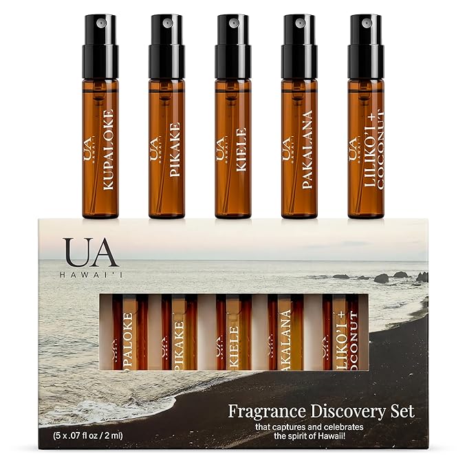 Variety Pack Body and Hair Mist from Hawaii, Hair Perfume for a Light, Hydrating Refresh, Body Mist for Women and Men, Alcohol-Free, With Moisturizing Hyaluronic Acid & Glycerin, Glass Bottle, 3.4 oz