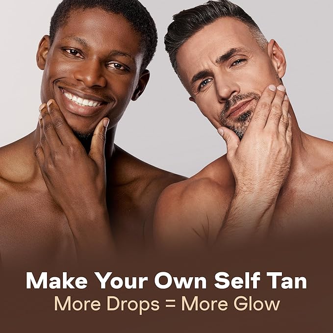 Self Tanning Drops Kit with Mixing Palette – Made in Korea with Natural Ingredients, Aloe Leaf Juice & Hyaluronic Complex Face & Body Non-Toxic, Fragrance-Free, Sunless Bronzing Glow (pink)
