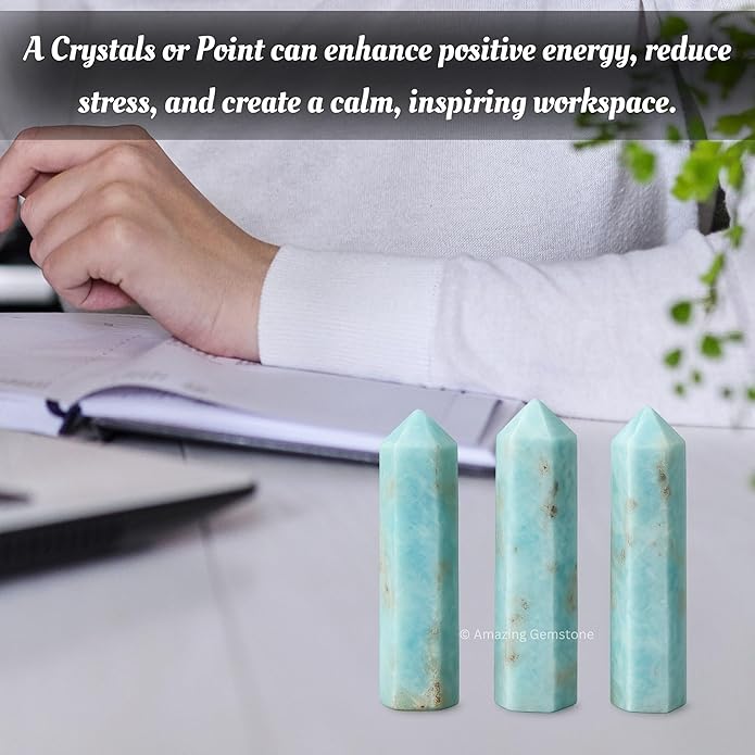 Amazing Gemstone Crystal Points Bulk Healing Crystals & Stones - Premium Single Terminated Healing Wand Point Bulk Crystals for Crafts, Crystal Grid, DIY Work