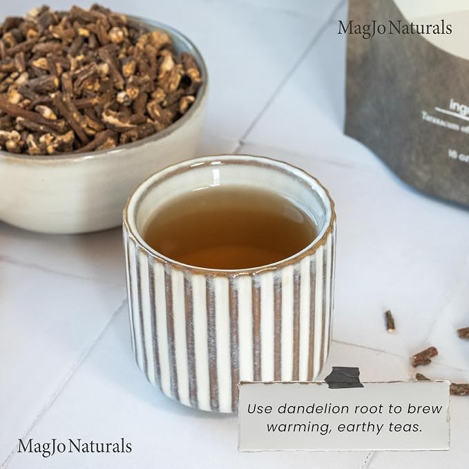 MagJo Naturals Dandelion Root, Raw, Not Roasted, Loose Tea (50 + Cups) (4 oz) 100% Wild-Crafted from Eastern Europe