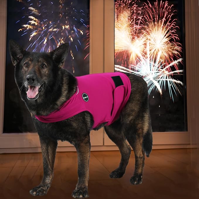 Dog Anxiety Jacket, Skin-Friendly Dog Calming Shirt - Dog Coat for Thunder, Fireworks, Vet Visits and Separation - Keep Pet Calm Without Medicine & Training, Army Green, X-Small