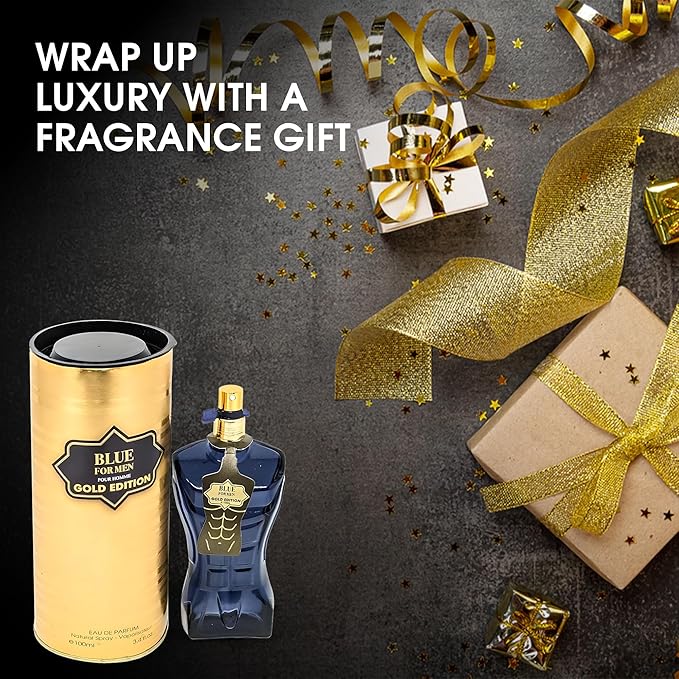 A CENTER Cologne for Men Set of 4PCS Combo Scent Includes Sean Ultra/Sean Nautical/Blue Ultra/Blue Gold 100Ml Each Fragrance Gift Set for Men All Day Use