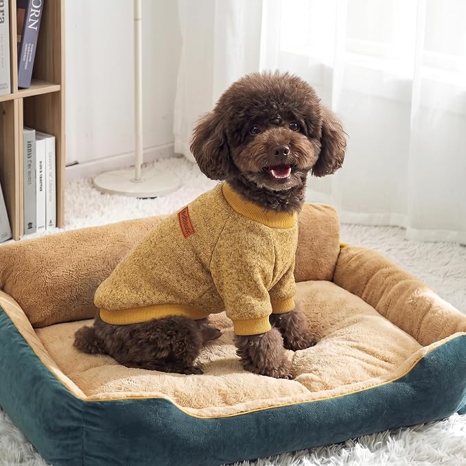 3 Pack Dog Sweaters for Small Dogs Girl Boy Winter Fleece Clothes Warm Soft Dog Sweatshirt Outfit for Dogs Cats Pet Apparel