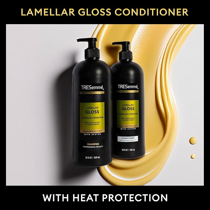 TRESemmé - Shampoo Lamellar Gloss 3 Pk Regimen Collection Pack For Brilliant Gloss & Sleek Finish Ultimate Shine 28Oz(2)and 6.1Oz