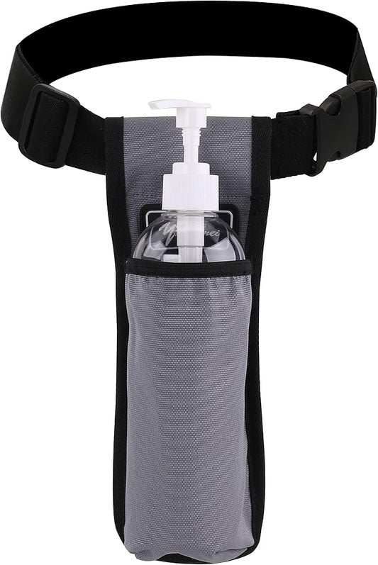 Massage Bottle Holster -2 Adjustable Massage oil Bottle Pack (Grey, 1 Bottle)
