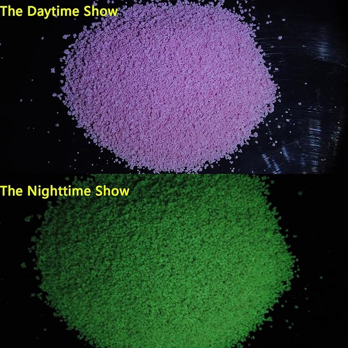TWINKLING Glow in The Dark Crushed Glass, Broken Glass Glitter, Glow in The Dark Stones Gems Chips for DIY Resin Art Epoxy Crafts, Nail Art, Jewelry Making, Geode Painting, 0.85mm(100g) (Purple)