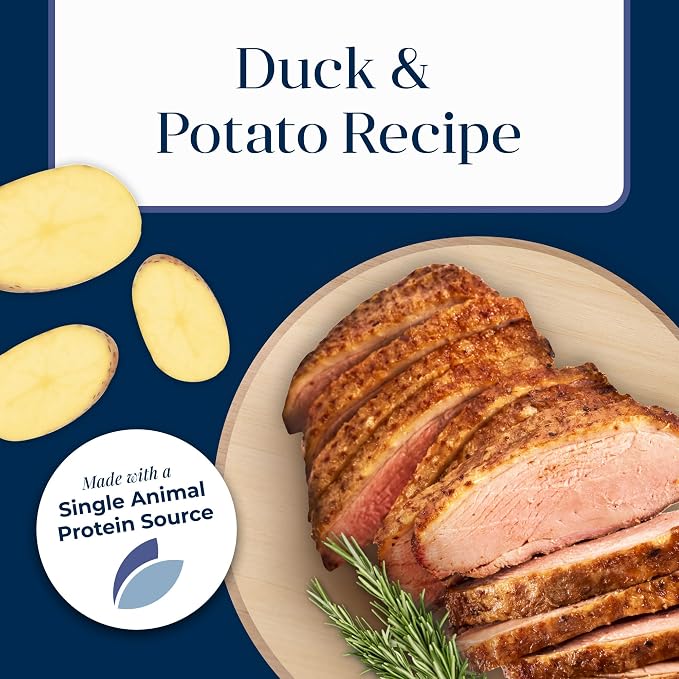 Blue Buffalo Basics Duck Grain-Free Wet Cat Food, 3 oz, 24 ct | Skin & Stomach Care, Real Duck #1 Ingredient, Limited Ingredient Diet, Antioxidant-Rich LifeSource Bits, Skin & Coat Health