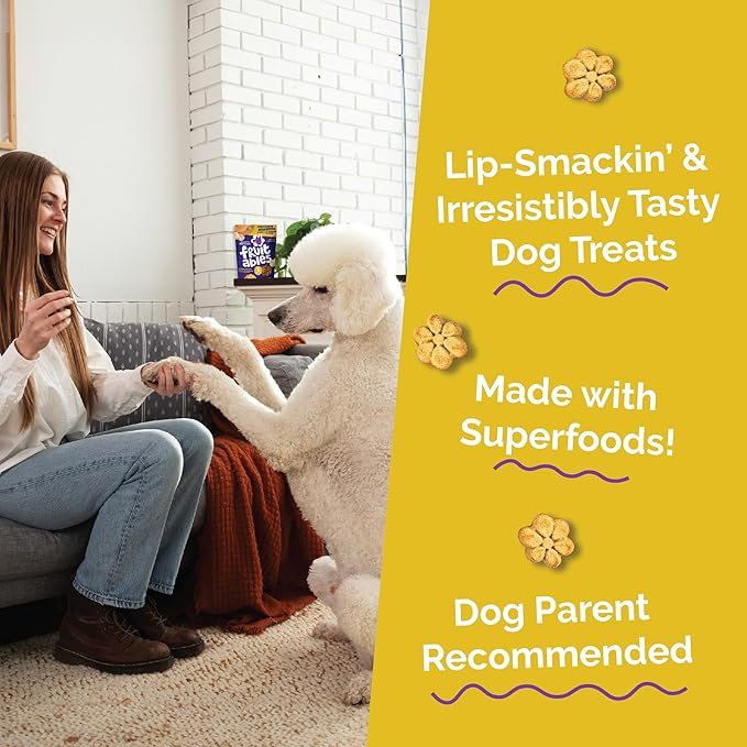 Fruitables Baked Dog Treats, Low Calorie Treats, Pumpkin & Banana, 7oz | Healthy Dog Treats, Training Treats, Crunchy Dog Biscuits, Limited Ingredient Recipe, Healthy Puppy Snacks, Made in USA