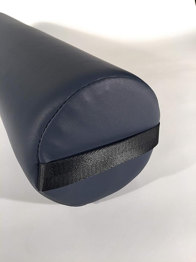Full Round Massage Bolster Pillow by NRG - 6"W x 26"L Positioning Cushion Bolsters for Massage/Spa Tables with Carrying Strap - Durable PVC Free Vinyl Upholstery - CFC Free Foam - Color: Agate