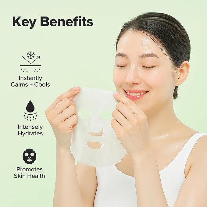Beauty of Joseon Centella Asiatica Calming Mask Daily Moisturizing Soothing Cica Face Sheet Mask for All Skin Types, Korean Skincare Stuffers for Men Women, 10 sheets