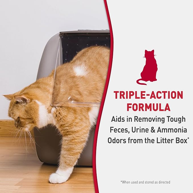 Nature's Miracle Cat Litter Box Odor Deodorizer Powder, 20 oz | Helps Remove Tough Urine, Feces & Ammonia Odors, Use In Litter Box Before Adding Litter, For Manual & Automatic Litter Boxes