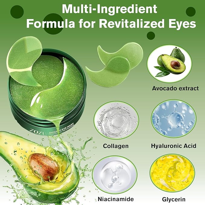 Eye Pad Mask - Eye Pads Reduce Dark Circles, Puffiness, Wrinkles, And Bags, Eye Pads Suitable for All Skin Types, Especially Dry, Sensitive, and Nourishing Eye Skin, 60 Pieces