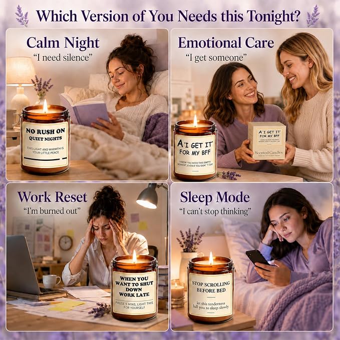 Best Friend Birthday Gifts for Women - Lavender Scented Candles for Women, Mothers Day Gifts for Woman, Friendship Gift for Friends, Bestie, Sister, BFF, Cool Bestie Gift Ideas for Females