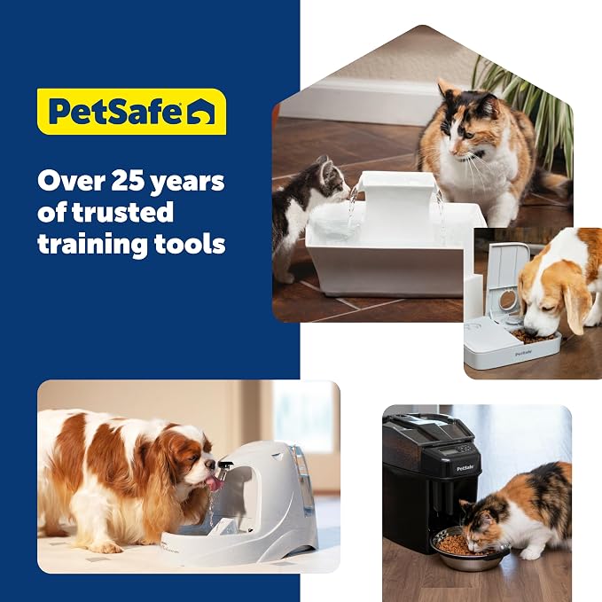PetSafe Drinkwell Multi-Tier Pet Fountain, Cats & Dogs, Large | 100 oz Capacity, 2 Drinking Heights, Great for Senior/Arthritic Pets, Top-Rack Dishwasher Safe