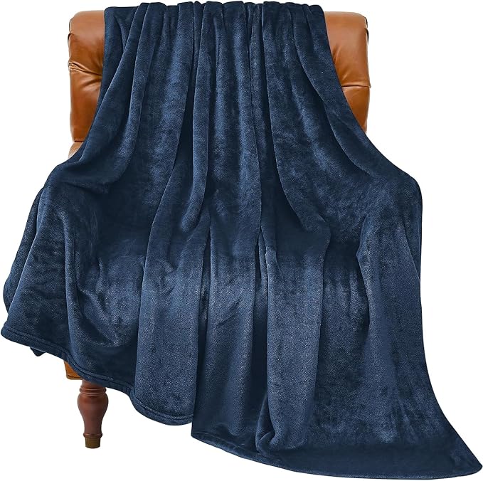 BEDELITE Fleece Blanket Soft Plush Throw for Couch Navy 50"x70" | Ultra Soft Fleece, Plush Microfiber, Lightweight Warmth, All Season Comfort, Fade Resistant, Machine Washable, Couch Sofa Bed