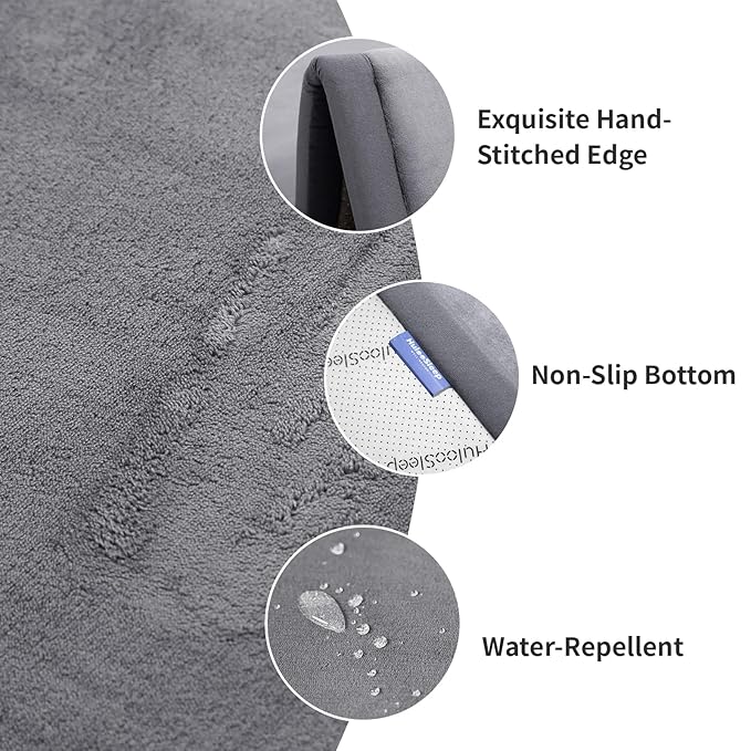 Huloo Sleep Ultra Soft Baby Play Mat for Floor,1.3" Thick Elasti-Foam 50x50 Playpen Mat for Toddlers Infant kids,Non-Slip Backing Safe for Crawling&Tummy Time,Tatami Style (Dark Grey)