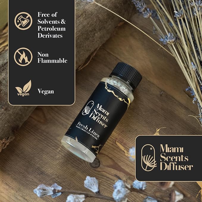 Pure Linen Breeze Essential Oil Refill Luxury Hotel Inspired, Long Lasting Aroma for Home & Office Diffuser, 120ml Fresh Blend of Powder Musk and Lily of The Valey, Scent for Spa Wellness Aromatherapy