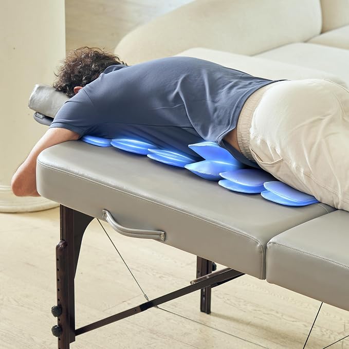 Bristol 30” Portable Massage Table Airwave Full Body Stretching with Airbags 3D Lumbar Traction for Professional & Home Use Chiropractic Bed Dove Grey