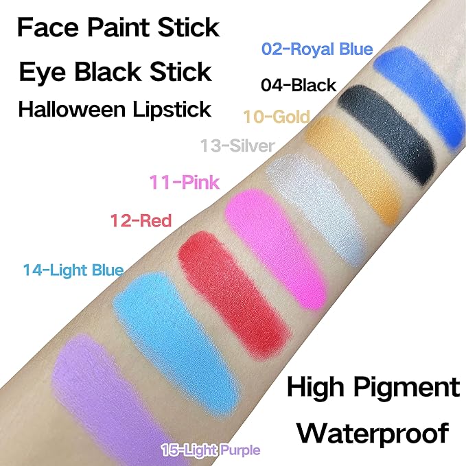 MEICOLY Hot Pink Face Body Paint Stick,Face Paint for Halloween SFX Cosplay Makeup,Pink Accessories for Spirit Week,Eye Black Baseball/Softball/Football/Lacrosse