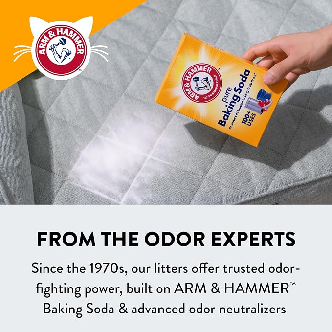 ARM & HAMMER Slide Platinum Easy Clean-Up Clumping Cat Litter, 18 lbs | 24/7 Odor Control, Triple-Action Freshness, Non-Stick, Low Tracking, 99.9% Dust Free, Multi-Cat Formula, Scented