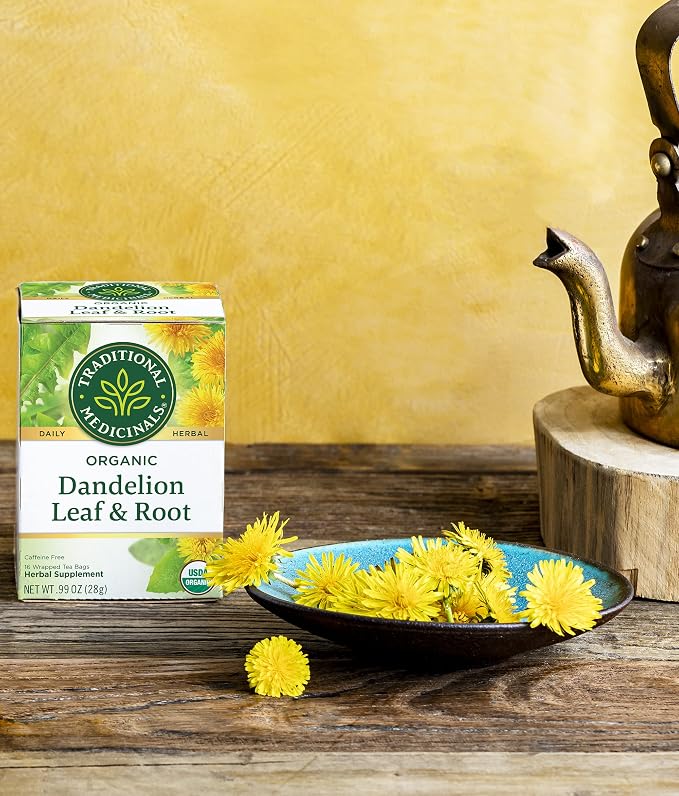 Traditional Medicinals Dandelion Tea, Tea Bags, 16 Count | Organic | Leaf & Root | Pack of 2 | Supports Digestion