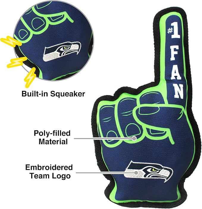 Pets First NFL Unisex NFL #1 Fan Dog Toy