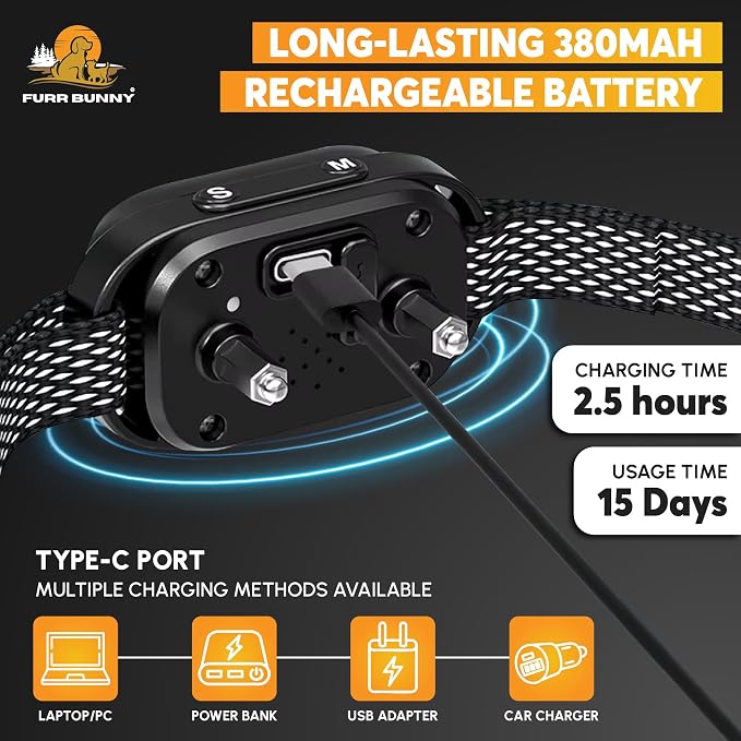 2026 Upgraded Intelligent Dog Bark Collar for Medium & Large Dogs (20 LBs-110 LBs)- Beep, Vibration & Safe Static Shock, 7 Sensitivity Levels Adjustment - Stops Excessive Barking (No Remote)