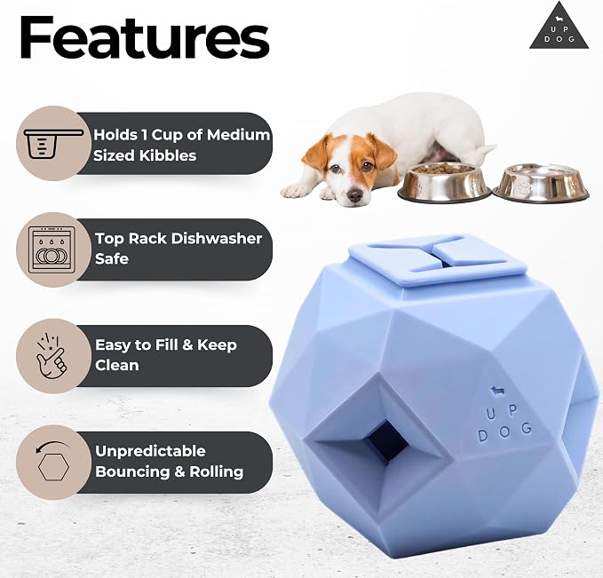 Treat Dispensing Balls for Medium Dogs and Cat Treat Dispenser Toy Interactive for Self-Play Improves Oral Hygiene, Mental Simulation, and Bordem Buster, Simple and Effective Food Toy (3.6 x 3.6 in)