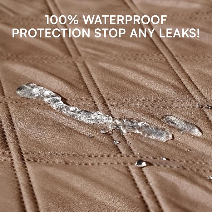 Luciphia Waterproof Couch Cover for Dogs, Non-Slip Pet Sofa Protector | Non-slip waterproof couch cover scratch-resistant machine washable protects sofa bed, Light Brown, 40" x 50"