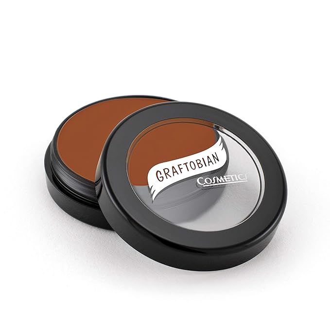 Graftobian HD Glamour Crème Foundation 1/2oz, Weightless Full Coverage Makeup, 65 Inclusive Shades, For All Skin Types, Natural or Full-Glam Looks, For Professionals and Beginners, Sable