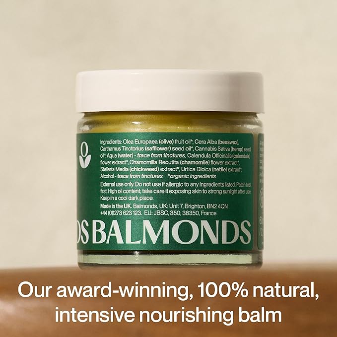 Balmonds Skin Salvation 2.1 fl oz (60 ml) - Salve for Dry, Rough & Sensitive Skin – All-Purpose Intensive Moisturizer with Calendula, Hemp & Beeswax – 100% Natural Balm & Cruelty Free