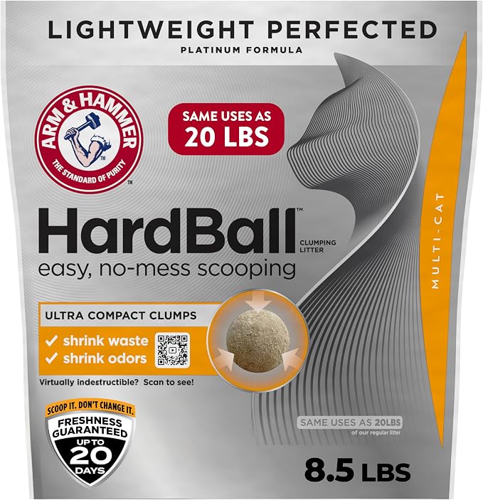 ARM & HAMMER HardBall Clumping Cat Litter, Garden Bloom, 8.5 Lbs