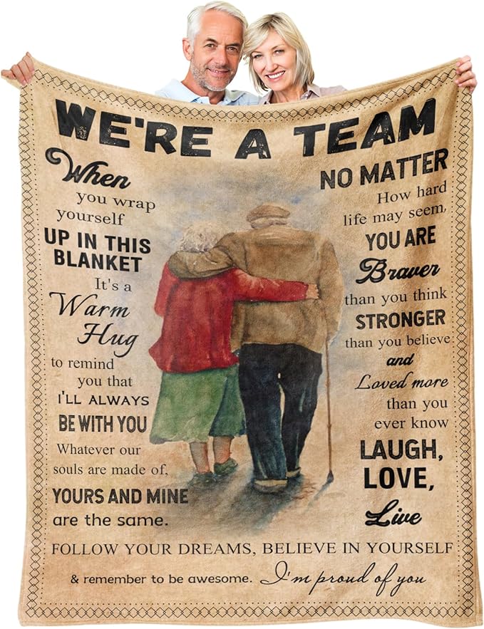 Wedding Anniversary Romantic Gifts for Wife Husband Her Him Blanket 50"x60" | Gifts for Women Men on Birthday Wedding Anniversary Mother's Day Christmas Valentine's Day