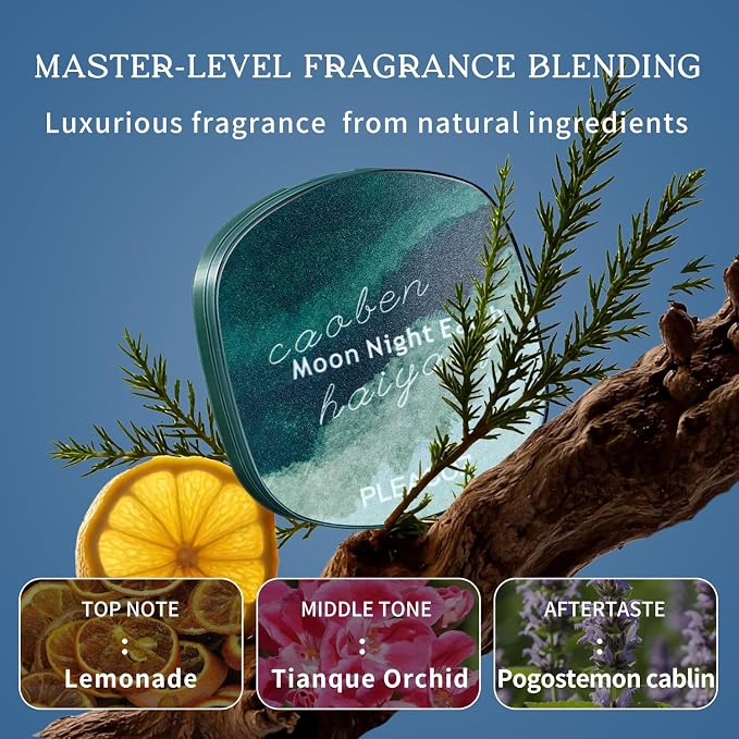 Solid Cologne for Men Long Lasting Solid Perfume Balm, Alcohol Free & Portable, Sandalwood Cologne Fragrance Gift for Men 2 Pack
