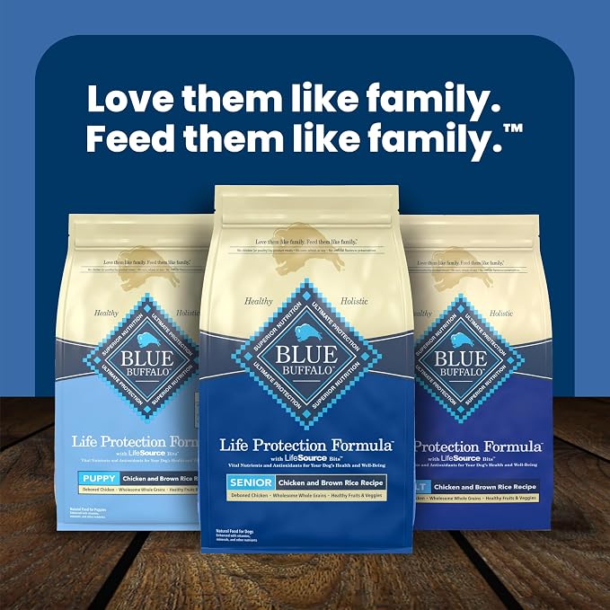 Blue Buffalo Life Protection Formula Chicken Senior 7+ Dry Dog Food, 5 lb | Real Chicken #1 Ingredient, Glucosamine & Chondroitin for Joint Health & Mobility, Antioxidant-Rich LifeSource Bits,