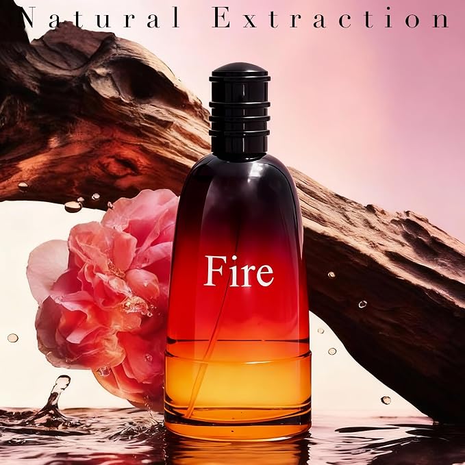 AFLUXE Fire, Men's Cologne Gift, Long Lasting EDP, Aura of Elitism & Modern Style, Perfume for Business, Commute and Casual Use, 3.4 Fl Oz