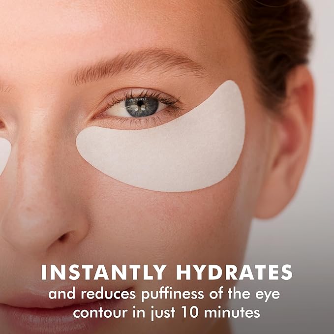 Skyn ICELAND Hydro Cool Firming Under Eye Patches, Instant Cooling for Puffy, Tired Eyes with Peptides and Coenzyme Q10, 10 Minute Treatment, Vegan, All Skin Types, 12 Pairs
