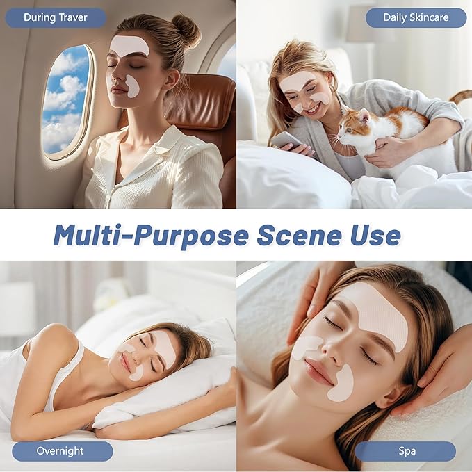 Forehead Wrinkle Patches & Smile Line Patches Overnight, jelly wrinkles patches with Collagen, Smoothing before dates or makeup, Gentle Facial Wrinkles for Day or Overnight, Skin Gifts for Women & Men