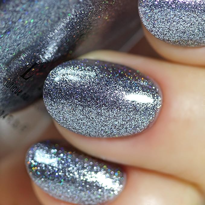 ILNP Carbon - Sleek Gunmetal Holographic Ultra Metallic Nail Polish