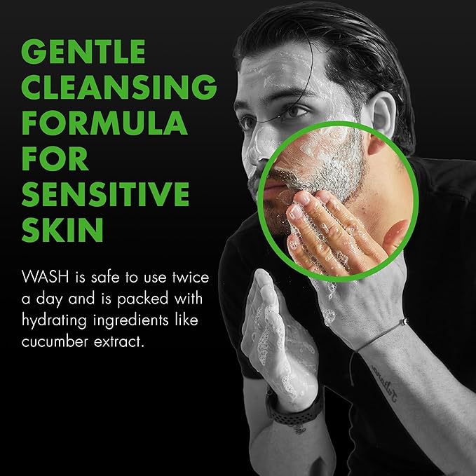 Tiege Hanley Daily Men's Face Wash - Gentle Fragrance-Free Cleansing Agent for Men - 2.5 Ounces