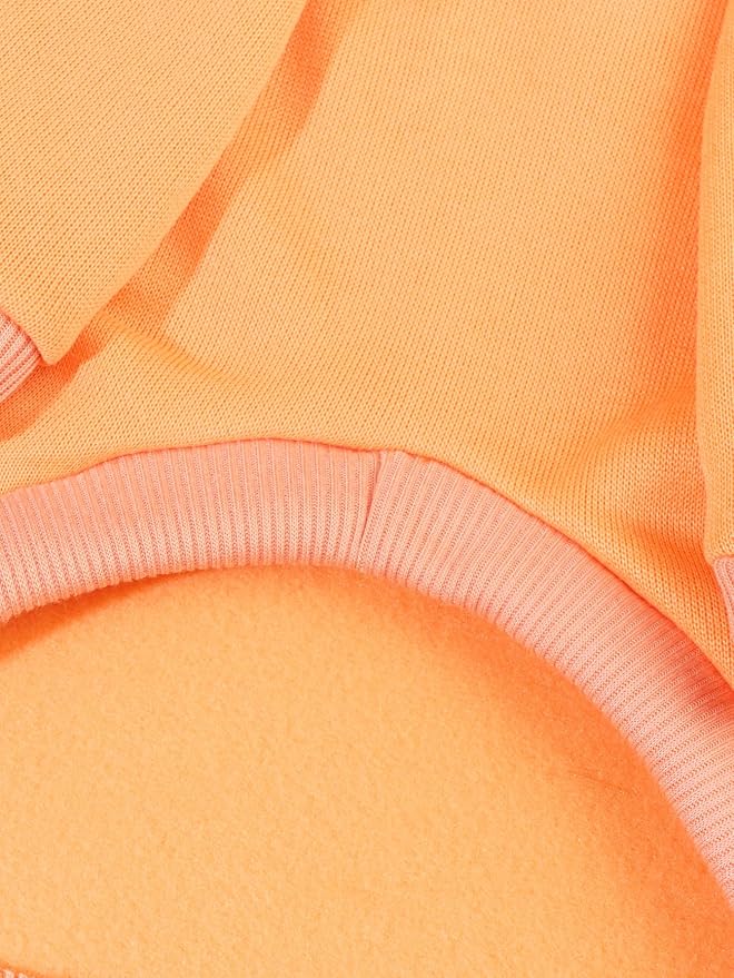 Basic Dog Hoodie Sweatshirt Puppy Sweater Warm Cat Costumes Pet Clothes for Chihuahua Puppy Kitten Small Medium Dogs Orange Small